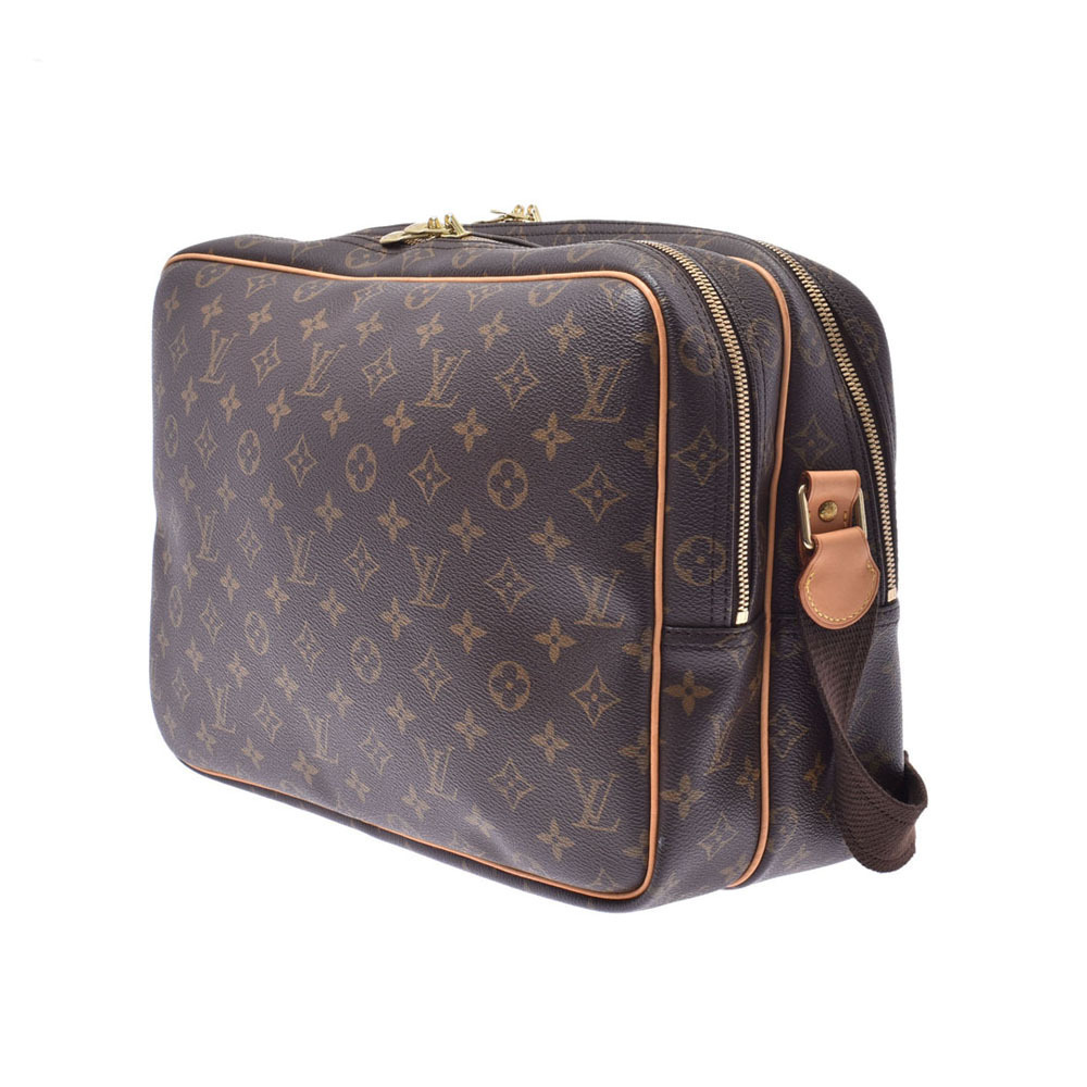 Louis Vuitton Canvas Brown Monogram Bag Reporter Shoulder Brown